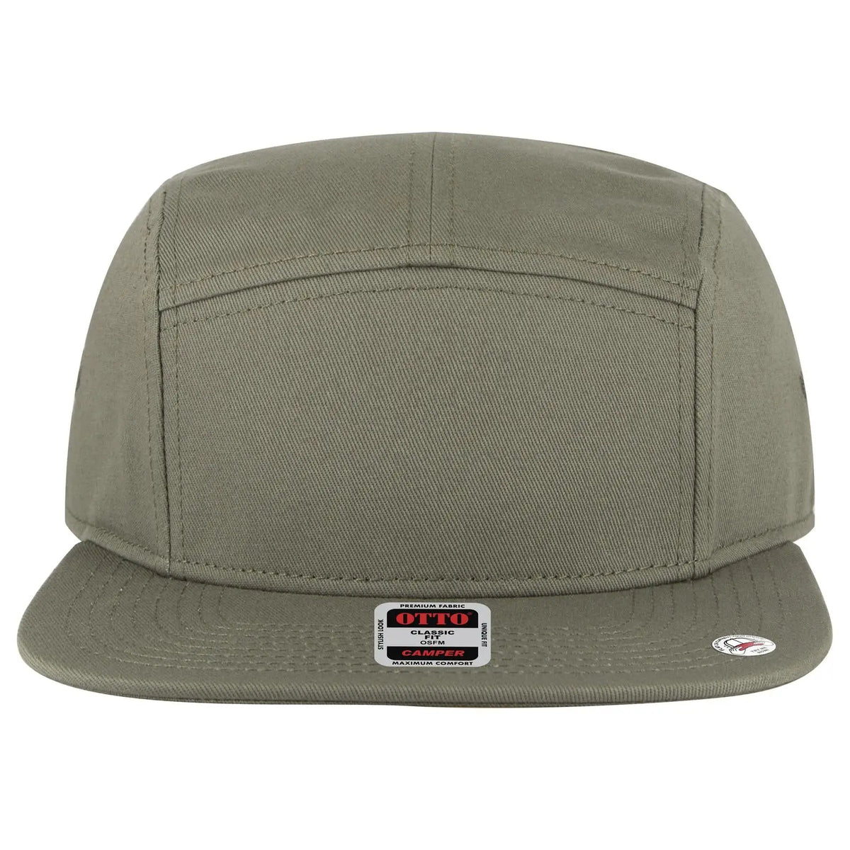 Otto 151-1330 5 Panel Camper Cap - Ol. Green - 7 3/8’’ - 5/8’’