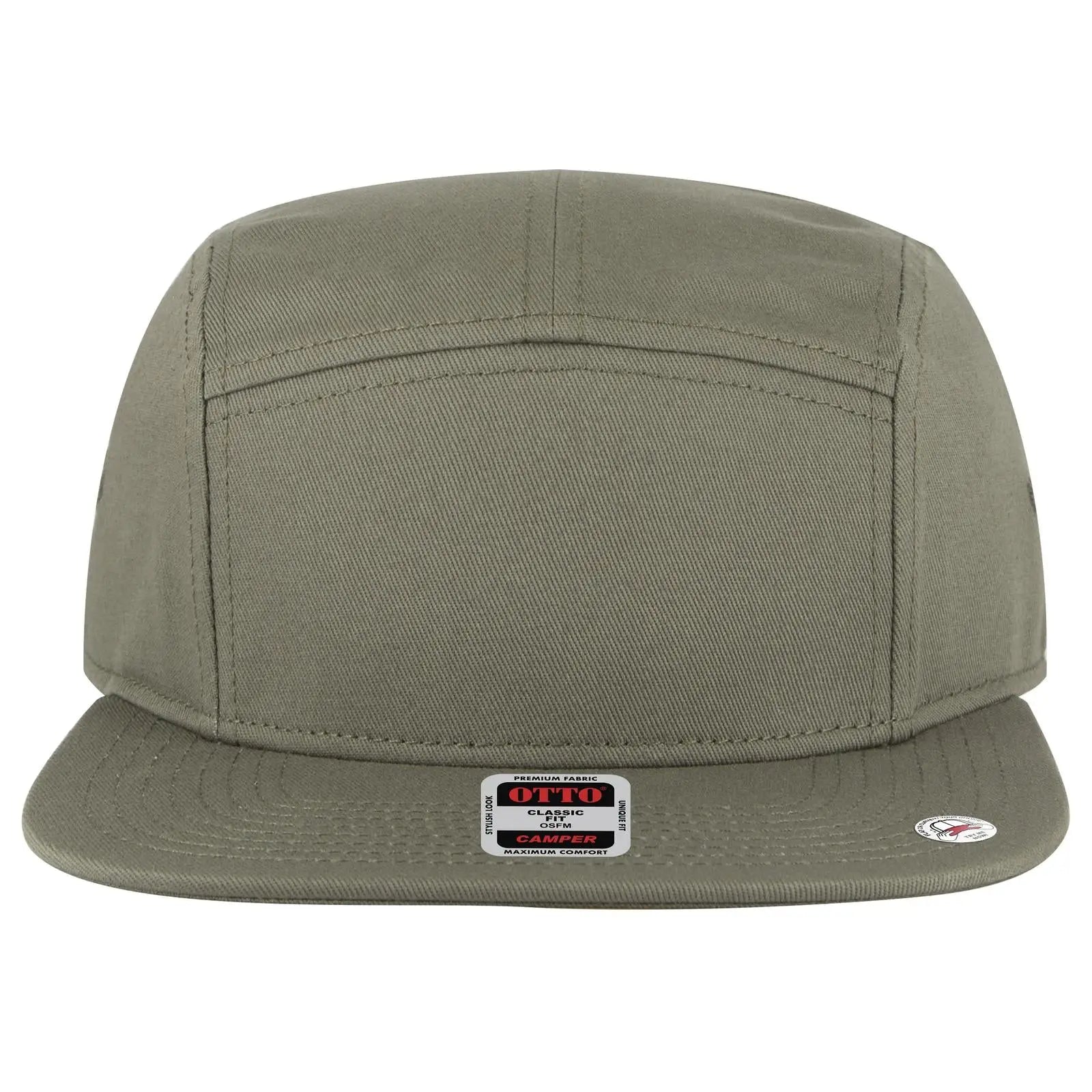 Otto 151-1330 5 Panel Camper Cap - Ol. Green - 7 3/8’’ - 5/8’’