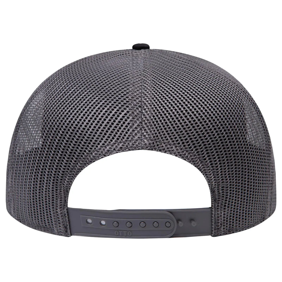 Otto 154-1174 ?Otto Snap’ 5 Panel Pro Style Mesh Back Trucker Snapback Cap - Blk/blk/ch.gry - 7 3/8’’ - 5/8’’