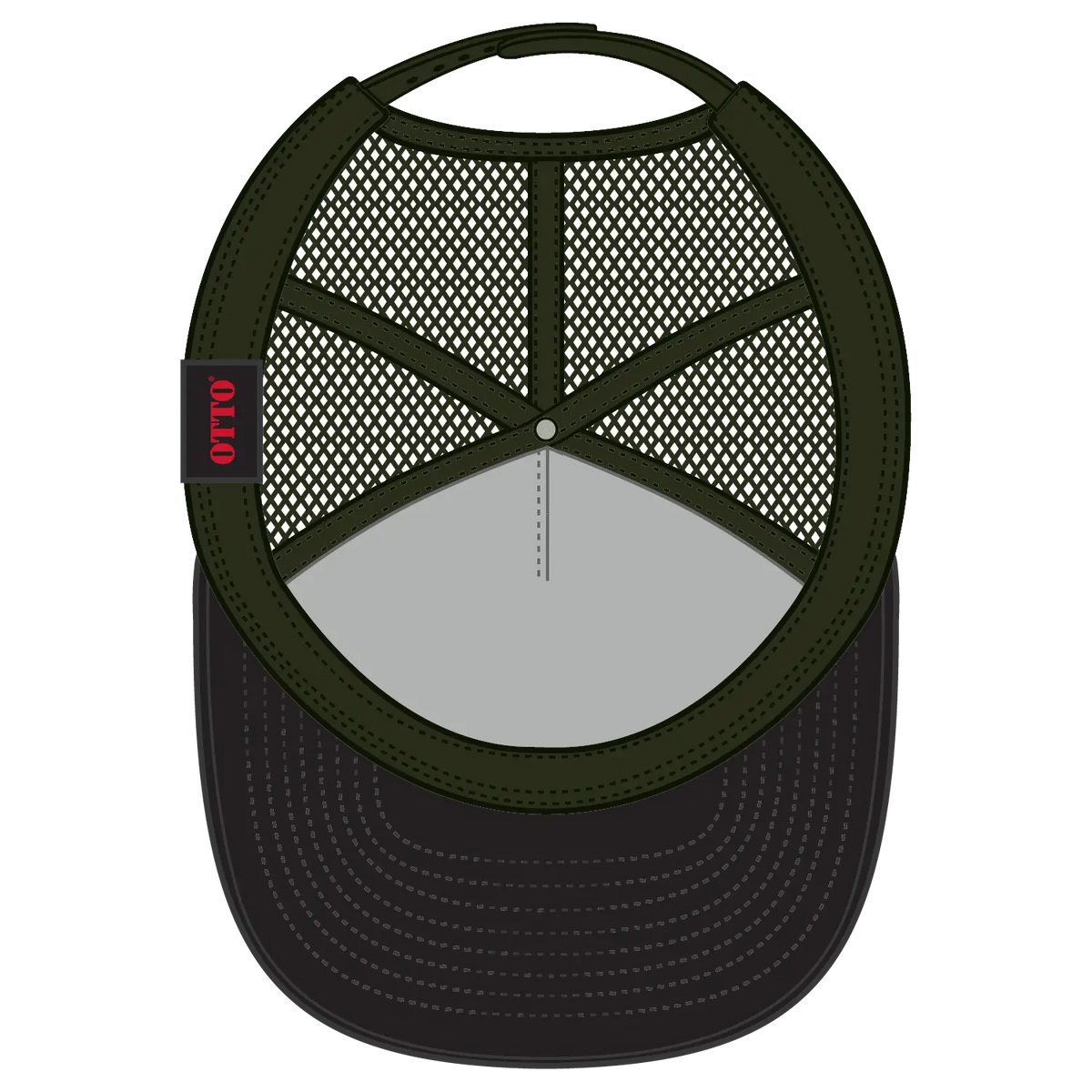 Otto 154-1174 ?Otto Snap’ 5 Panel Pro Style Mesh Back Trucker Snapback Cap - Cork/ml Grn - 7 3/8’’ - 5/8’’