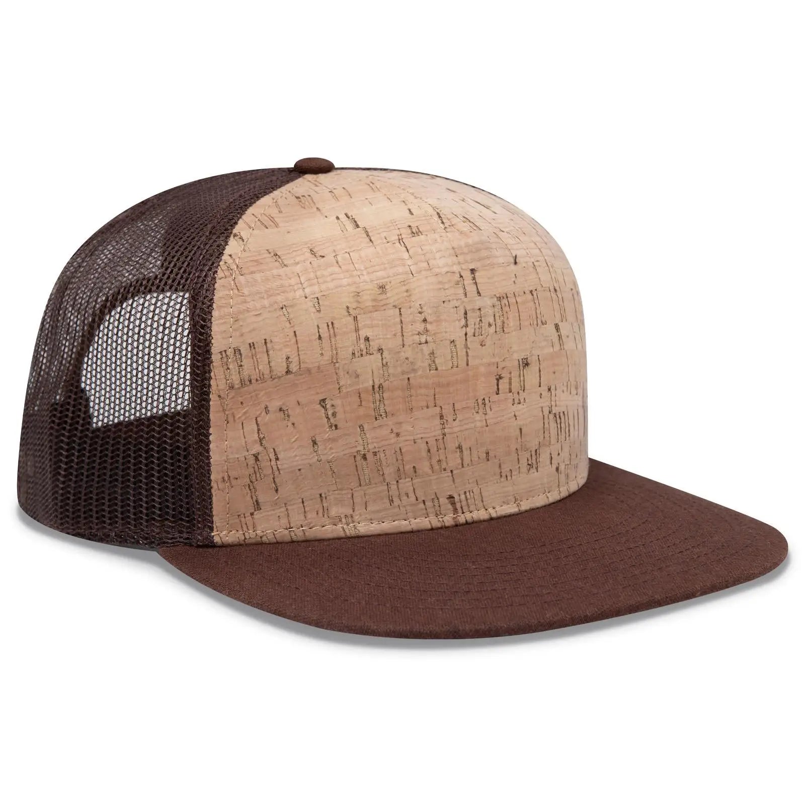 Otto 154-1174 ?Otto Snap’ 5 Panel Pro Style Mesh Back Trucker Snapback Cap - Brn/crk/brn - 7 3/8’’ - 5/8’’