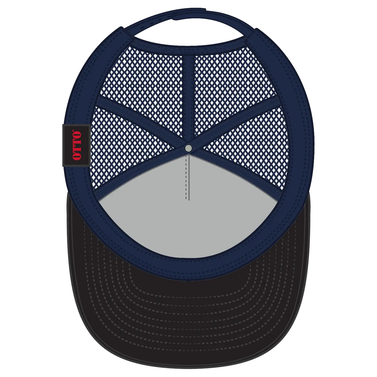 Otto 154-1174 ?Otto Snap’ 5 Panel Pro Style Mesh Back Trucker Snapback Cap - Cork/nvy - 7 3/8’’ - 5/8’’