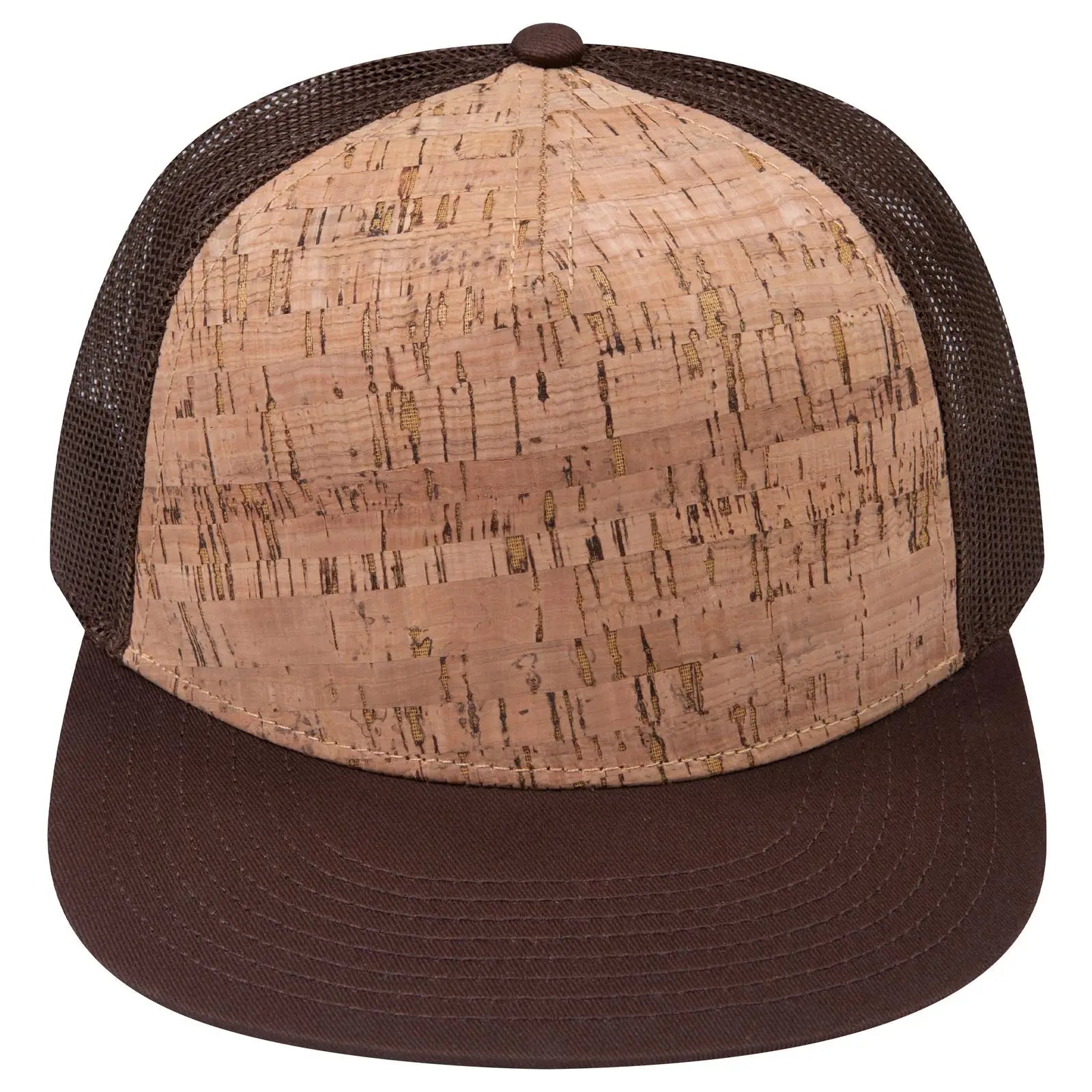 Otto 154-1174 ?Otto Snap’ 5 Panel Pro Style Mesh Back Trucker Snapback Cap - D.brn/cork/d.brn - 7 3/8’’ - 5/8’’