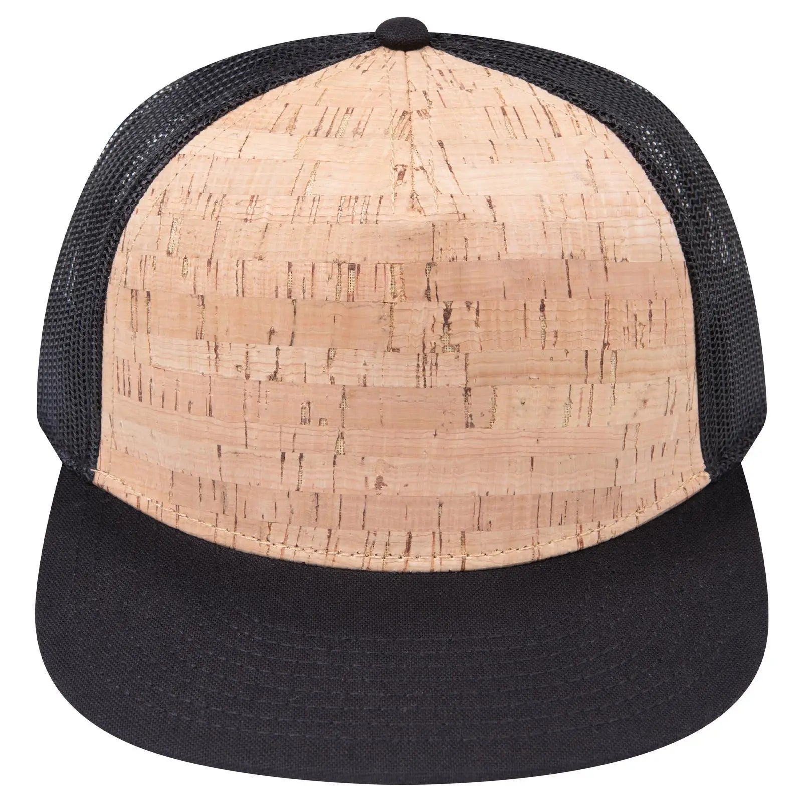 Otto 154-1174 ?Otto Snap’ 5 Panel Pro Style Mesh Back Trucker Snapback Cap - Blk/cork/blk - 7 3/8’’ - 5/8’’
