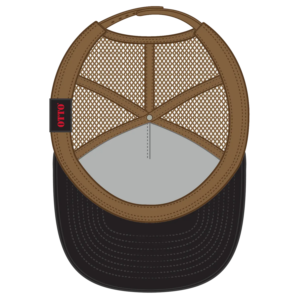 Otto 154-1174 ?Otto Snap’ 5 Panel Pro Style Mesh Back Trucker Snapback Cap - Cork/cy Brn - 7 3/8’’ - 5/8’’