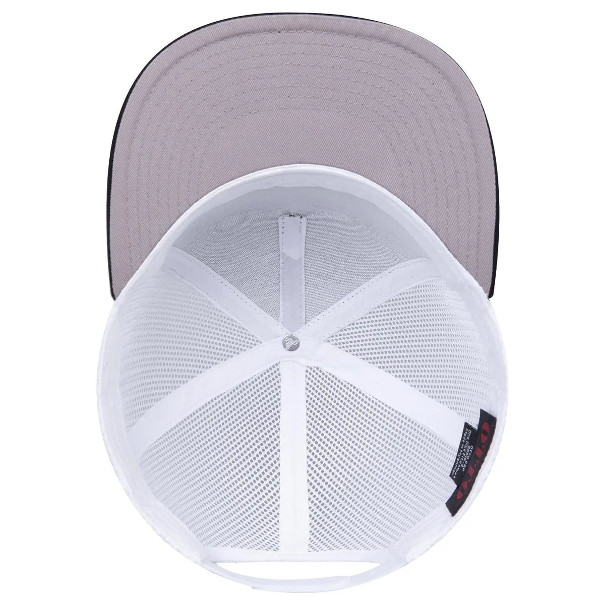 Otto 154-1174 ?Otto Snap’ 5 Panel Pro Style Mesh Back Trucker Snapback Cap - Blk/blk/wht - 7 3/8’’ - 5/8’’