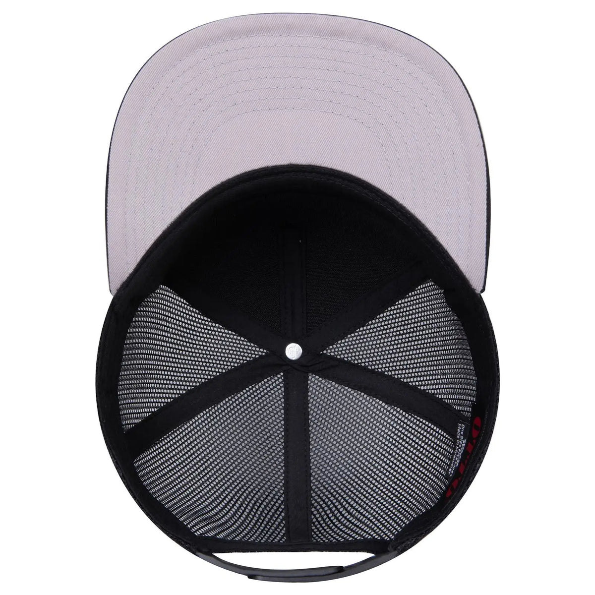 Otto 154-1174 ?Otto Snap’ 5 Panel Pro Style Mesh Back Trucker Snapback Cap - Black - 7 3/8’’ - 5/8’’