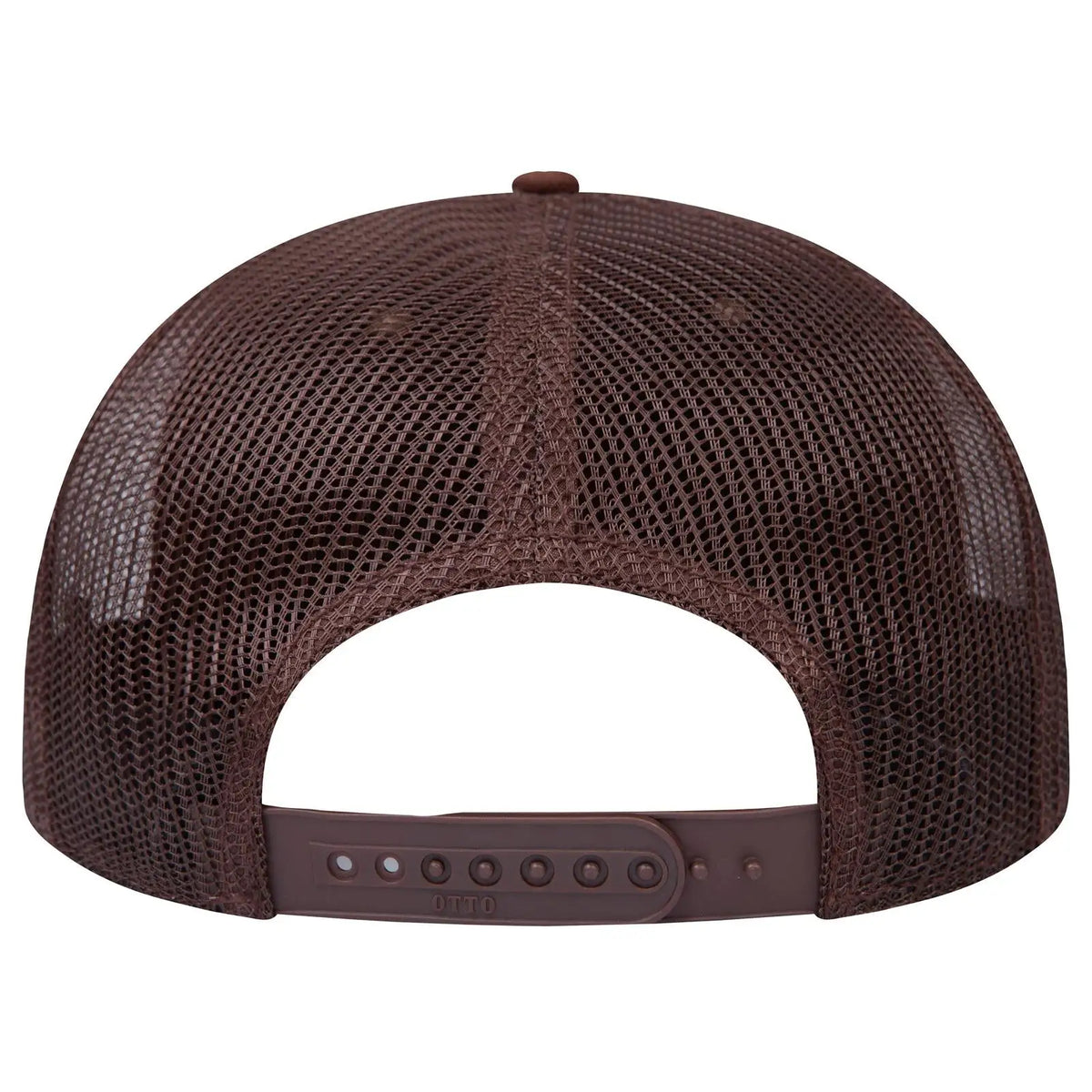 Otto 154-1174 ?Otto Snap’ 5 Panel Pro Style Mesh Back Trucker Snapback Cap - Brn/crk/brn - 7 3/8’’ - 5/8’’