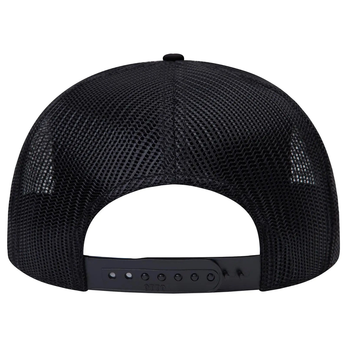 Otto 154-1174 ?Otto Snap’ 5 Panel Pro Style Mesh Back Trucker Snapback Cap - Black - 7 3/8’’ - 5/8’’
