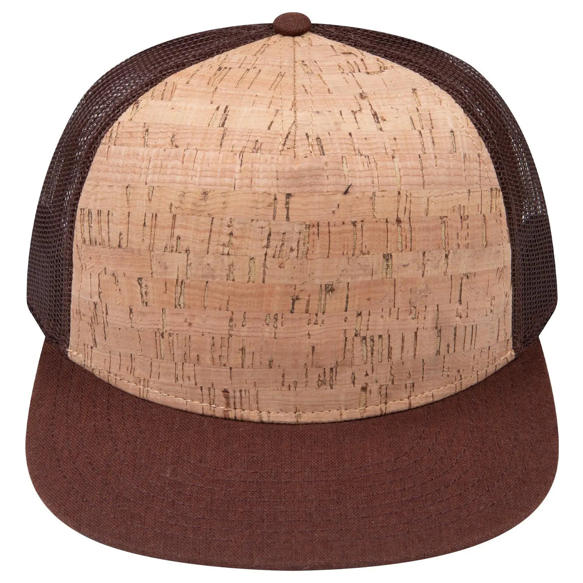 Otto 154-1174 ?Otto Snap’ 5 Panel Pro Style Mesh Back Trucker Snapback Cap - Brn/crk/brn - 7 3/8’’ - 5/8’’
