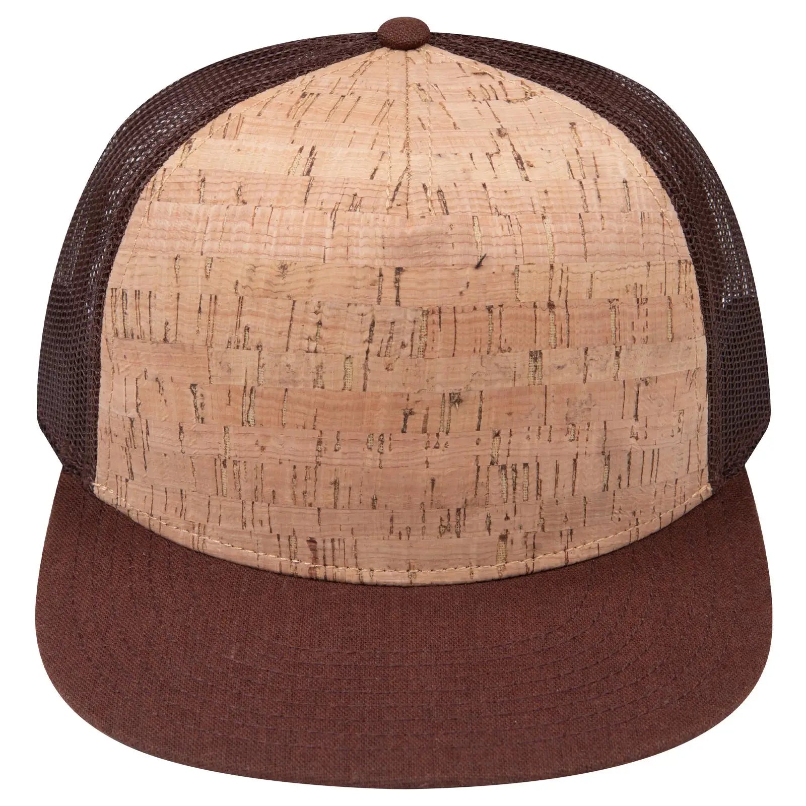 Otto 154-1174 ?Otto Snap’ 5 Panel Pro Style Mesh Back Trucker Snapback Cap - Brn/crk/brn - 7 3/8’’ - 5/8’’