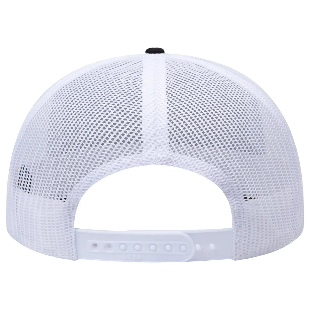 Otto 154-1174 ?Otto Snap’ 5 Panel Pro Style Mesh Back Trucker Snapback Cap - Blk/blk/wht - 7 3/8’’ - 5/8’’
