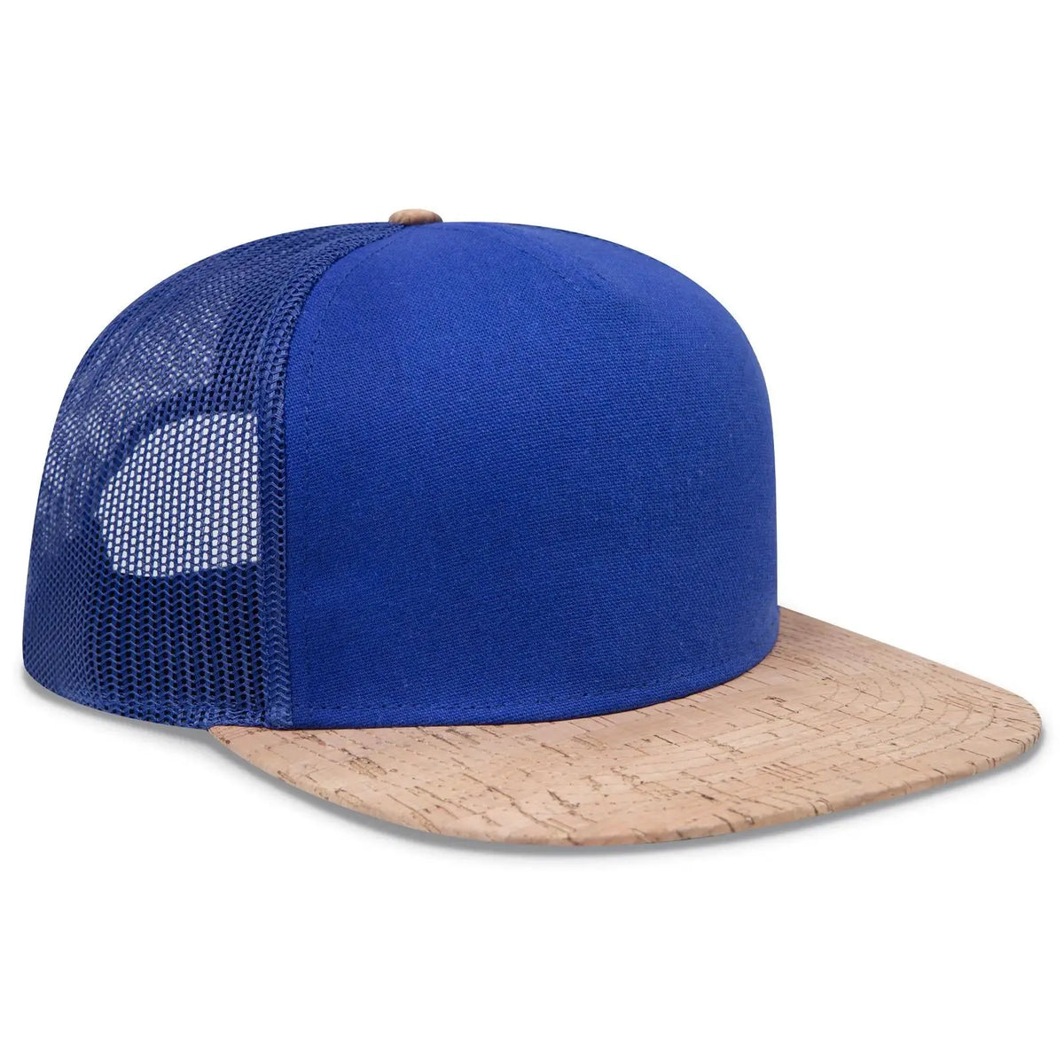 Otto 154-1174 ?Otto Snap’ 5 Panel Pro Style Mesh Back Trucker Snapback Cap - Cork/ryl - 7 3/8’’ - 5/8’’