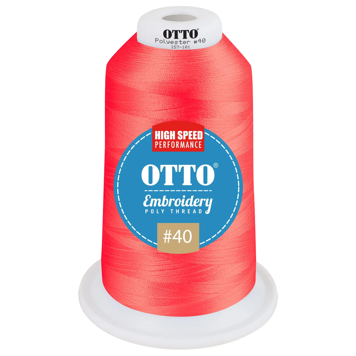 Otto 157-101 Embroidery Poly Thread #40 5,500 Yd. King Cone - 3032 - 7 3/8’’ - 5/8’’