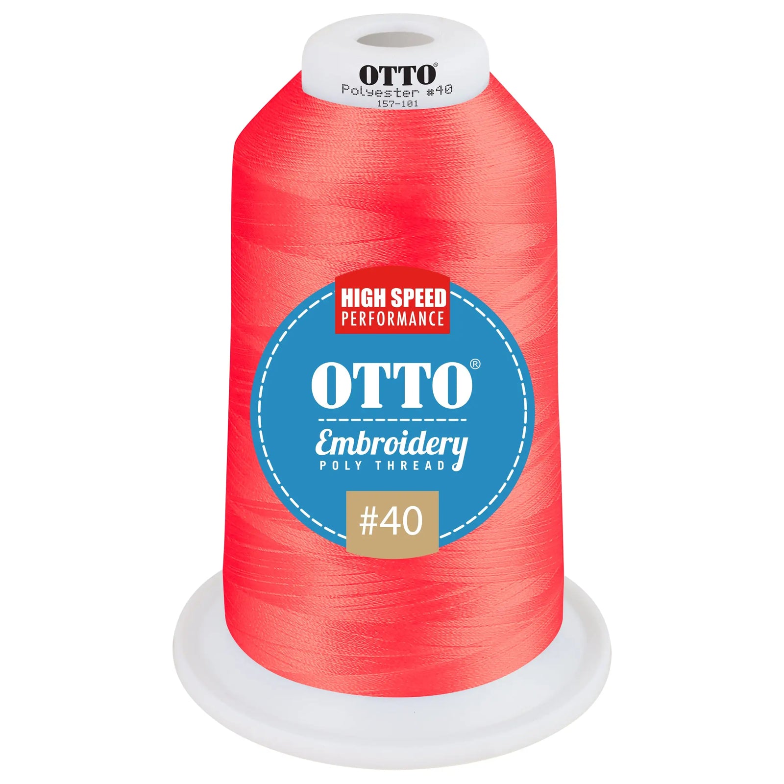 Otto 157-101 Embroidery Poly Thread #40 5,500 Yd. King Cone - 3032 - 7 3/8’’ - 5/8’’