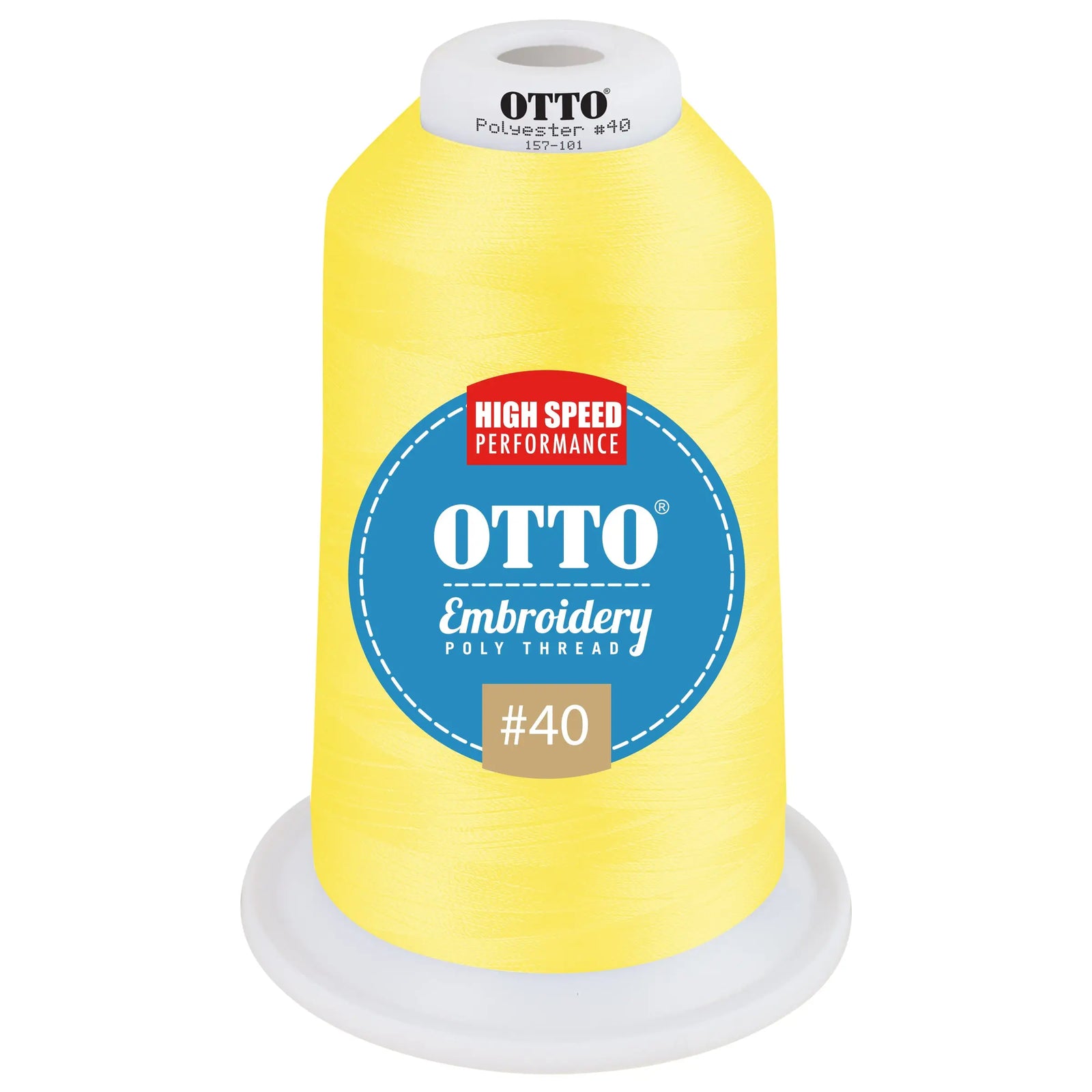 Otto 157-101 Embroidery Poly Thread #40 5,500 Yd. King Cone - 3102 - 7 3/8’’ - 5/8’’