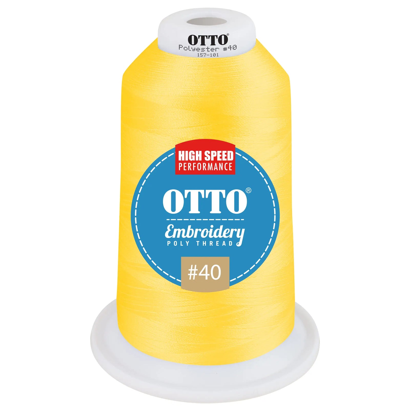Otto 157-101 Embroidery Poly Thread #40 5,500 Yd. King Cone - 3106 - 7 3/8’’ - 5/8’’
