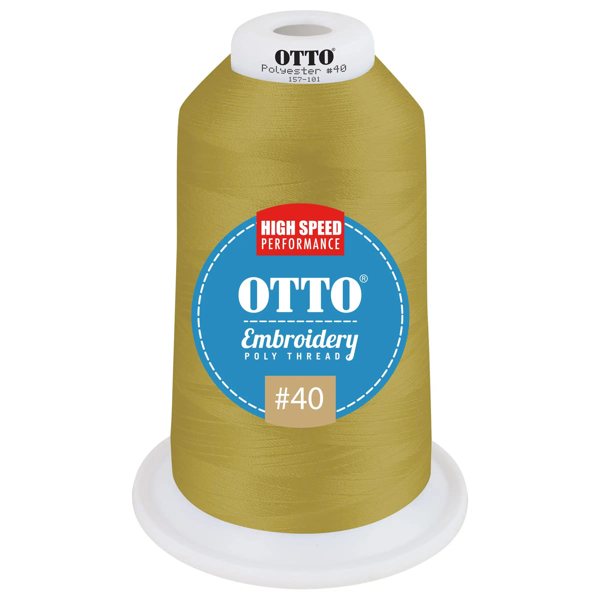 Otto 157-101 Embroidery Poly Thread #40 5,500 Yd. King Cone - 3112 - 7 3/8’’ - 5/8’’