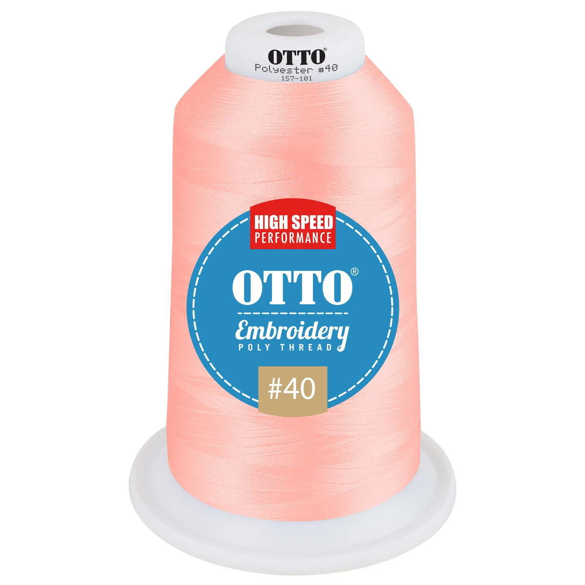 Otto 157-101 Embroidery Poly Thread #40 5,500 Yd. King Cone - 3169 - 7 3/8’’ - 5/8’’