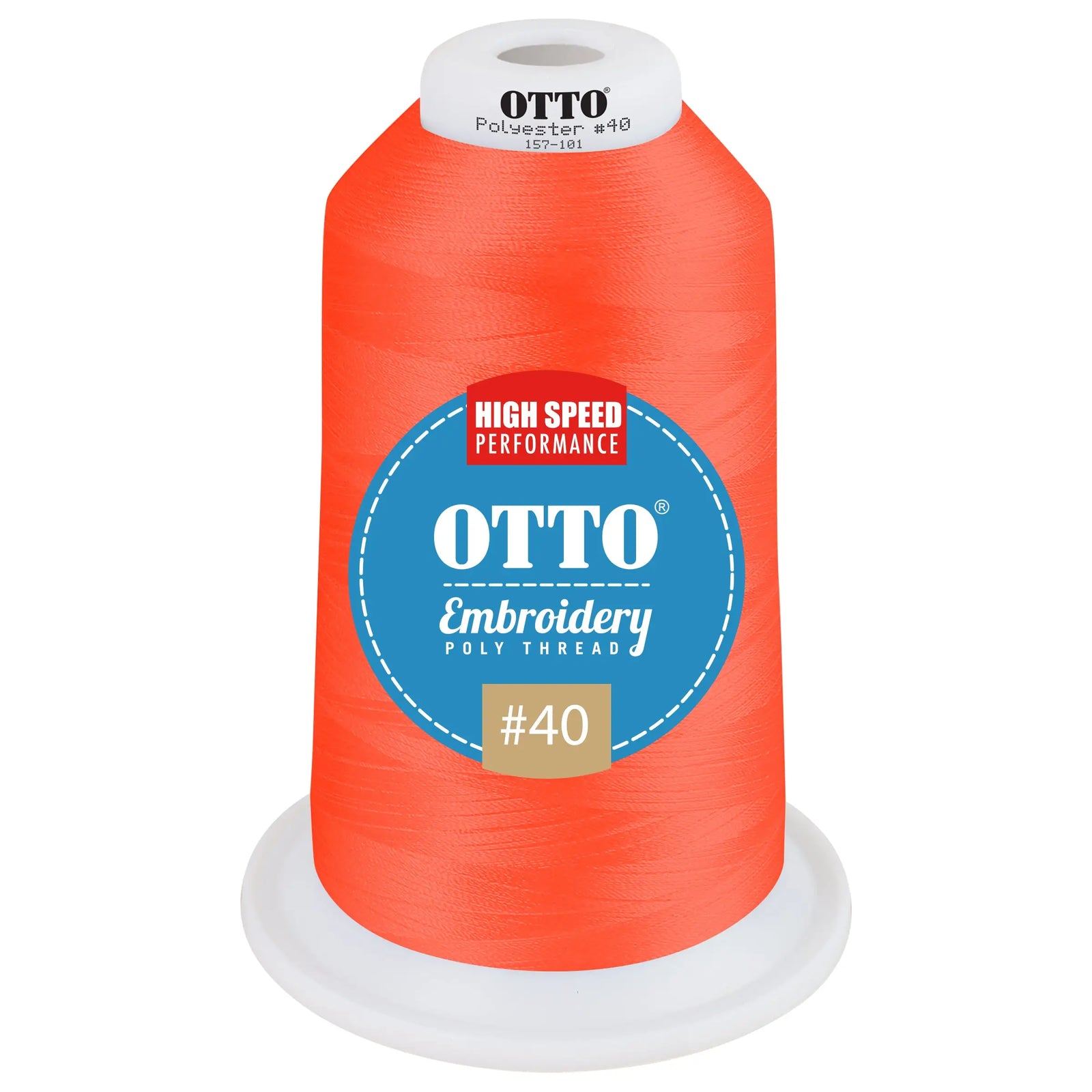 Otto 157-101 Embroidery Poly Thread #40 5,500 Yd. King Cone - 3172 - 7 3/8’’ - 5/8’’