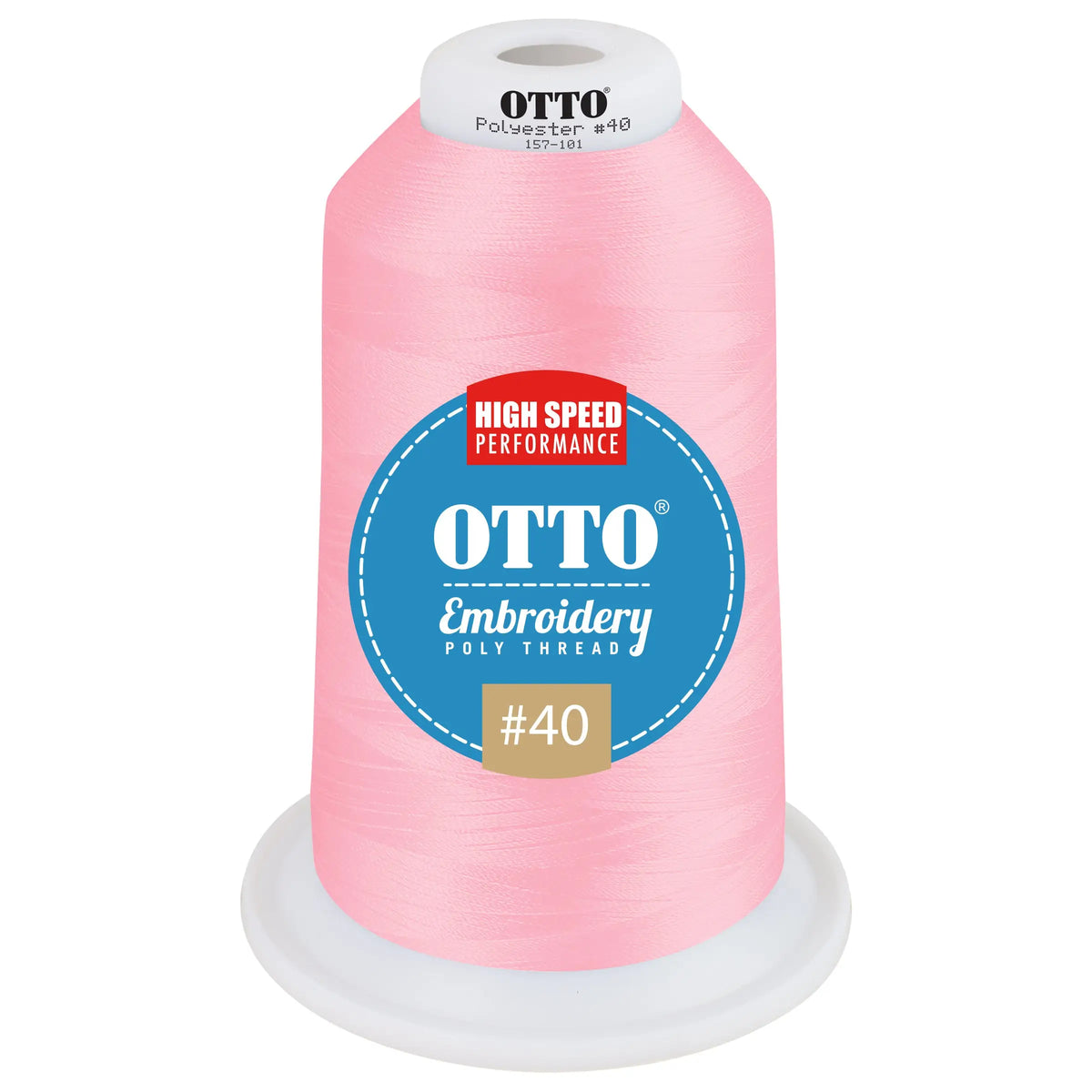 Otto 157-101 Embroidery Poly Thread #40 5,500 Yd. King Cone - 3176 - 7 3/8’’ - 5/8’’