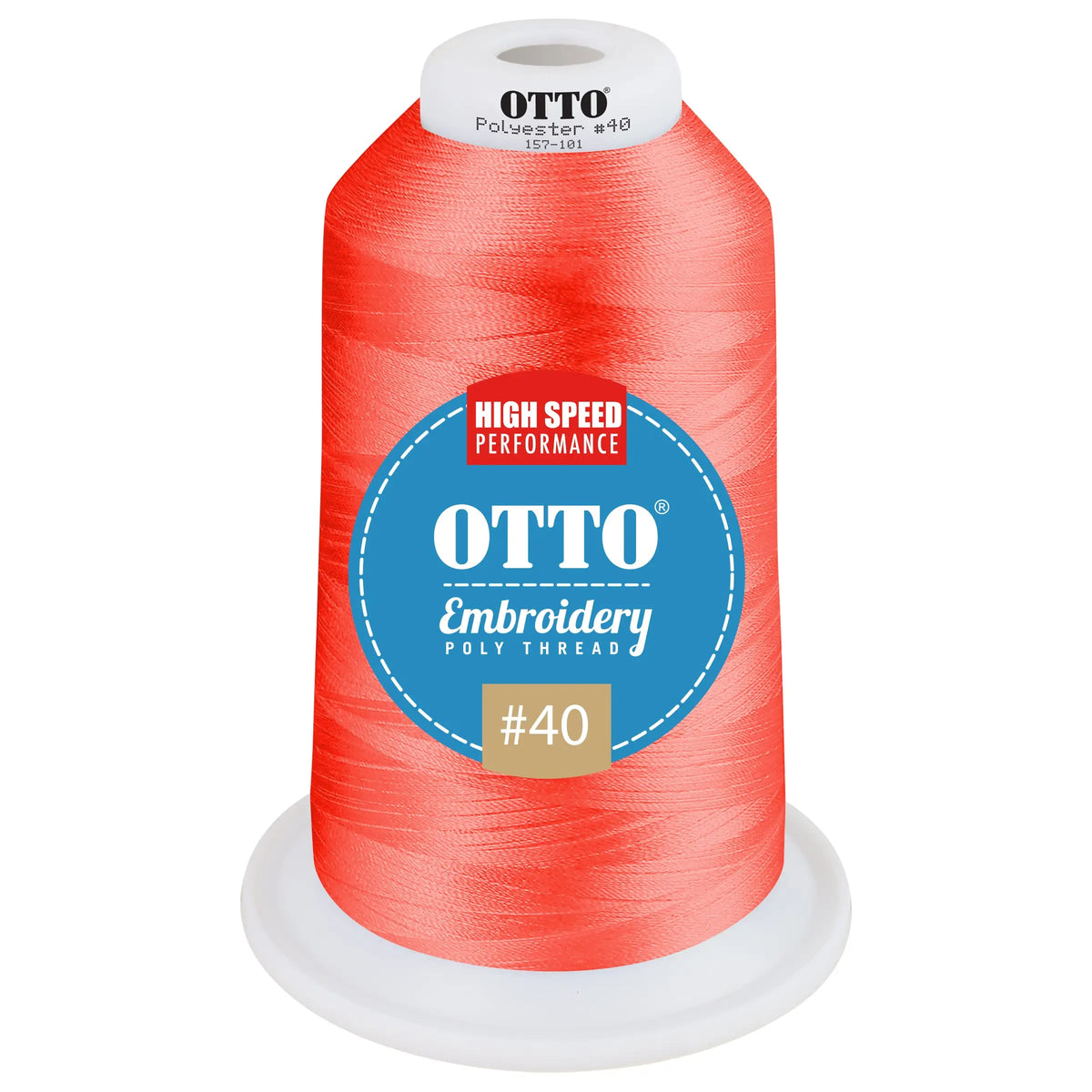Otto 157-101 Embroidery Poly Thread #40 5,500 Yd. King Cone - 3179 - 7 3/8’’ - 5/8’’