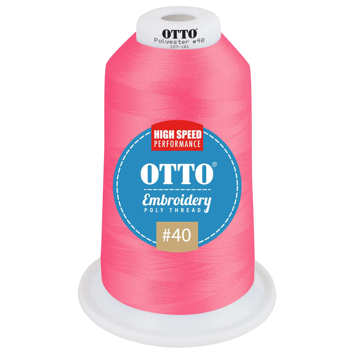 Otto 157-101 Embroidery Poly Thread #40 5,500 Yd. King Cone - 3184 - 7 3/8’’ - 5/8’’
