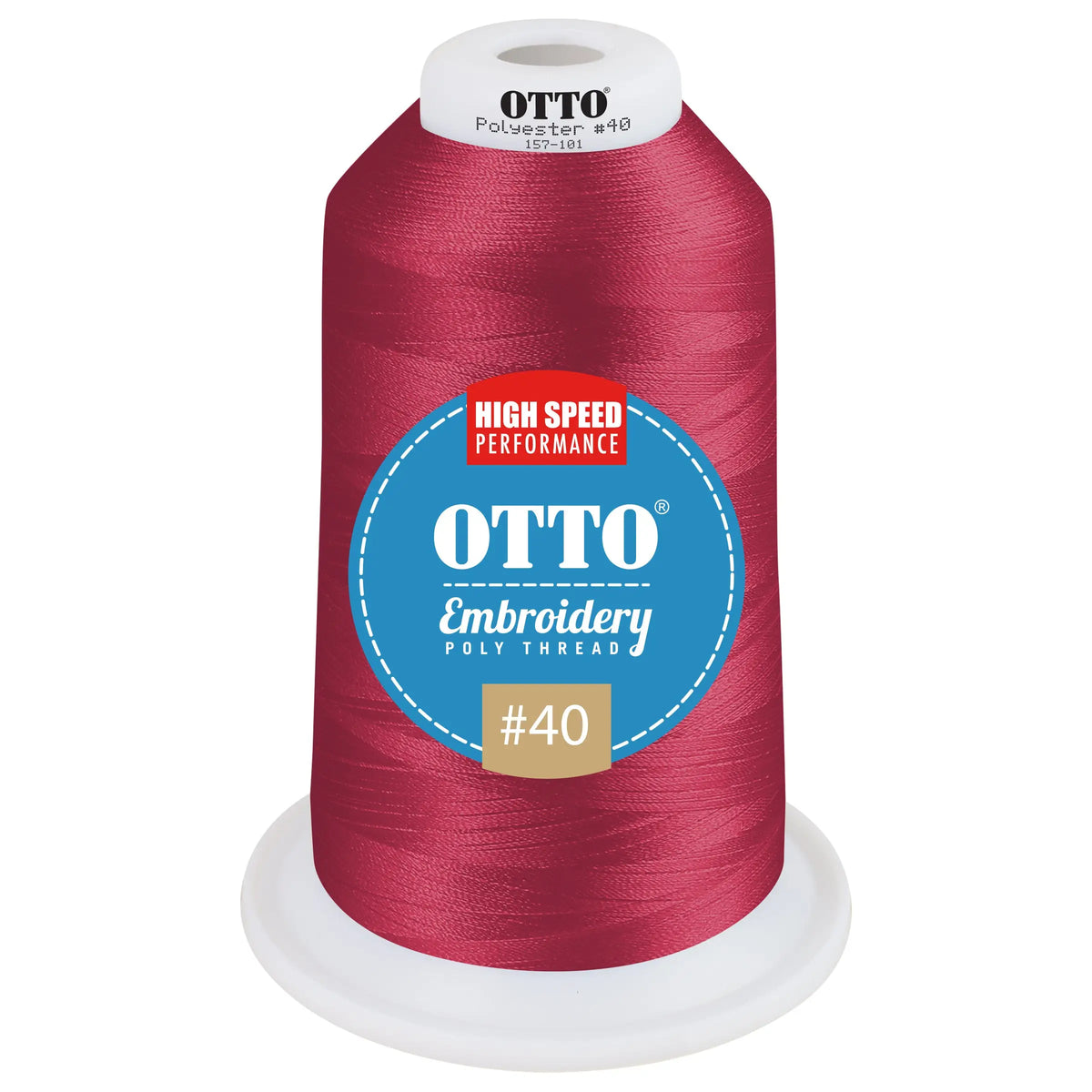 Otto 157-101 Embroidery Poly Thread #40 5,500 Yd. King Cone - 3188 - 7 3/8’’ - 5/8’’