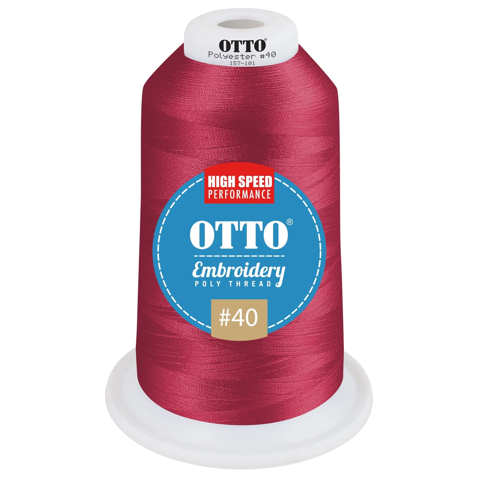 Otto 157-101 Embroidery Poly Thread #40 5,500 Yd. King Cone - 3188 - 7 3/8’’ - 5/8’’