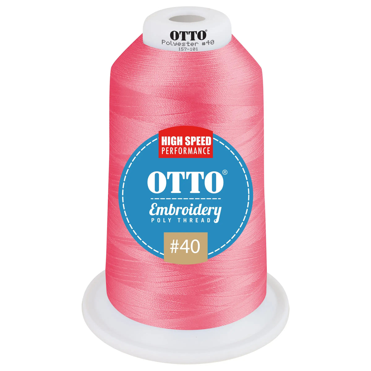 Otto 157-101 Embroidery Poly Thread #40 5,500 Yd. King Cone - 3198 - 7 3/8’’ - 5/8’’
