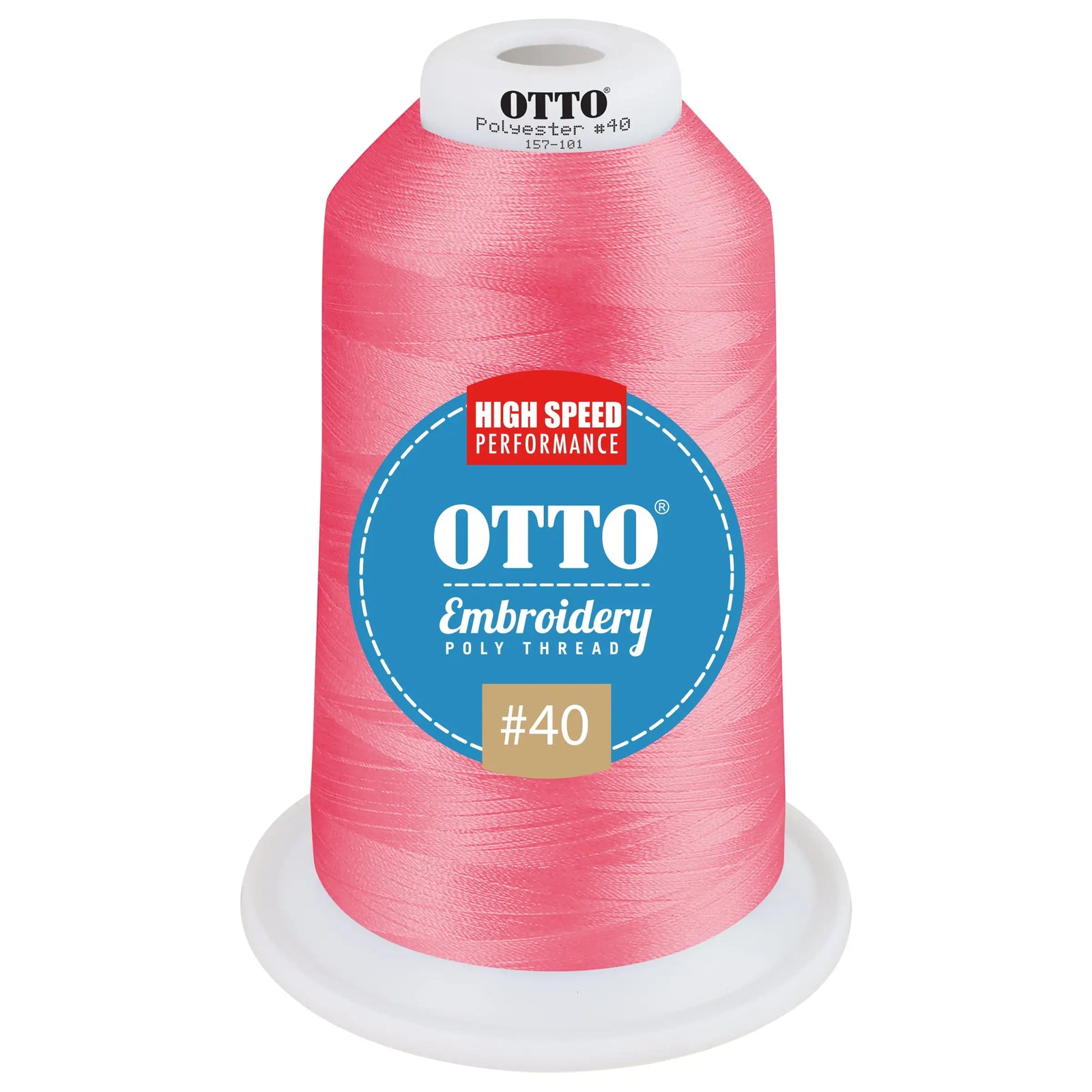 Otto 157-101 Embroidery Poly Thread #40 5,500 Yd. King Cone - 3198 - 7 3/8’’ - 5/8’’