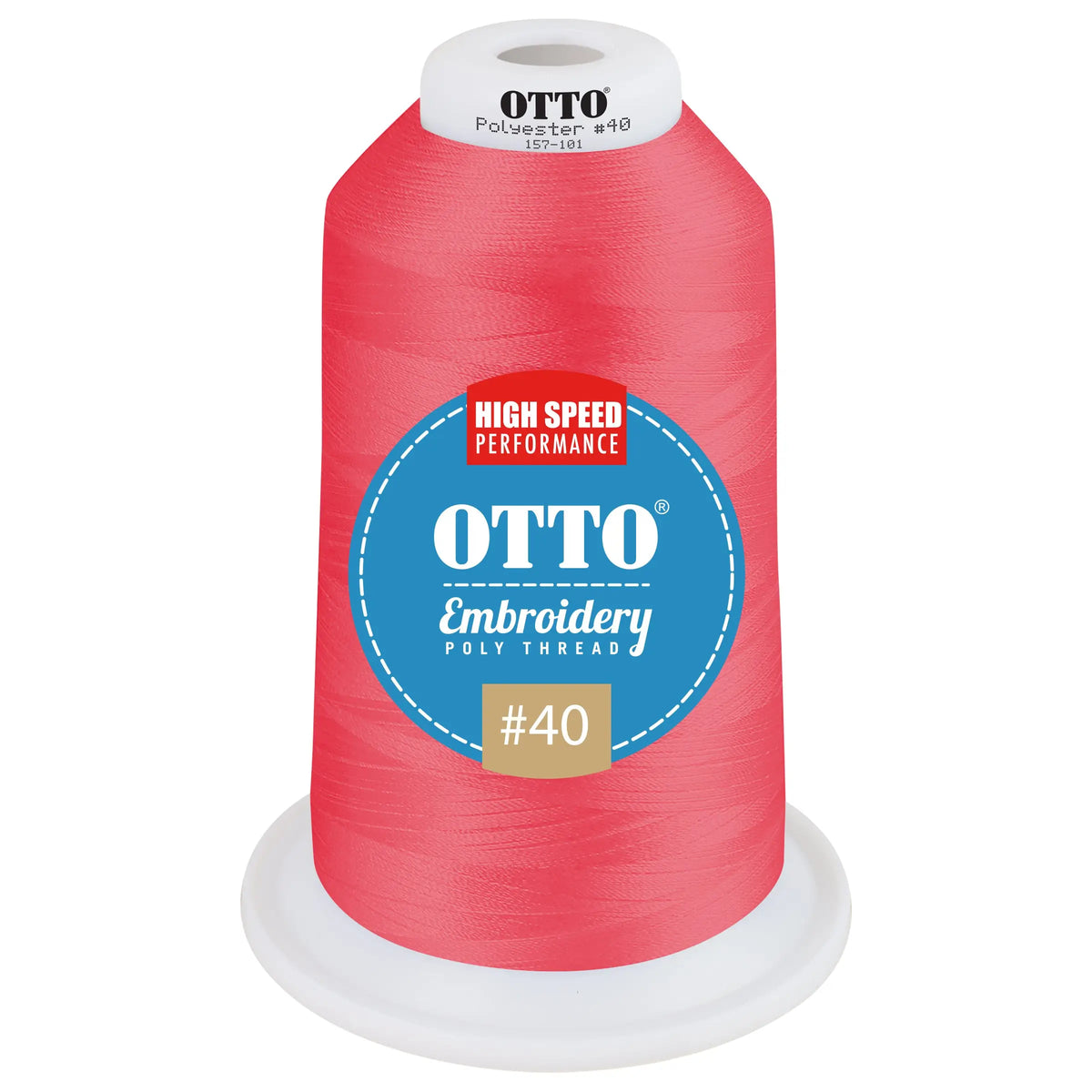 Otto 157-101 Embroidery Poly Thread #40 5,500 Yd. King Cone - 3206 - 7 3/8’’ - 5/8’’