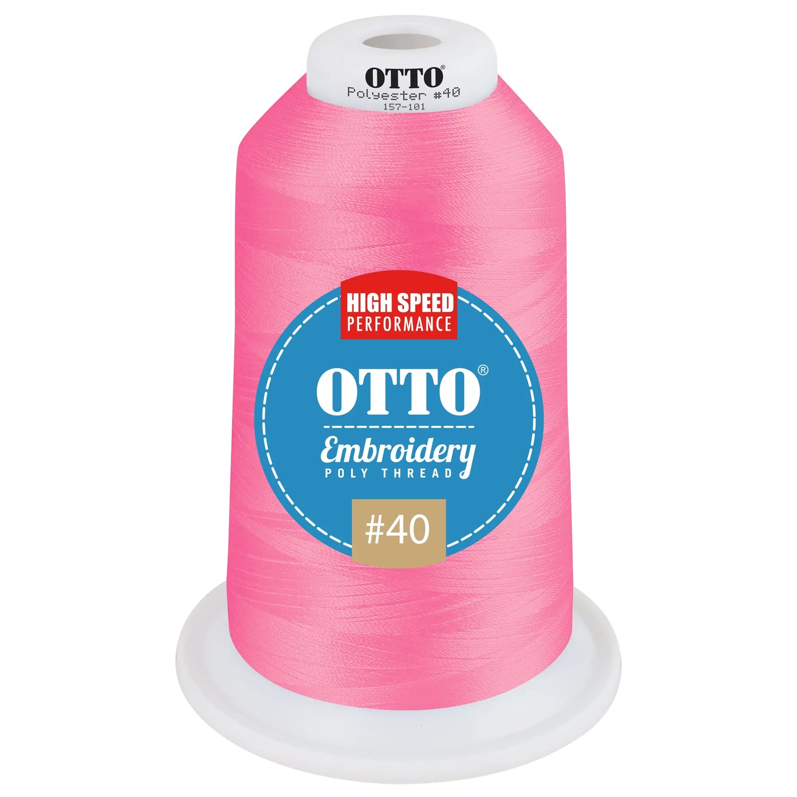 Otto 157-101 Embroidery Poly Thread #40 5,500 Yd. King Cone - 3212 - 7 3/8’’ - 5/8’’