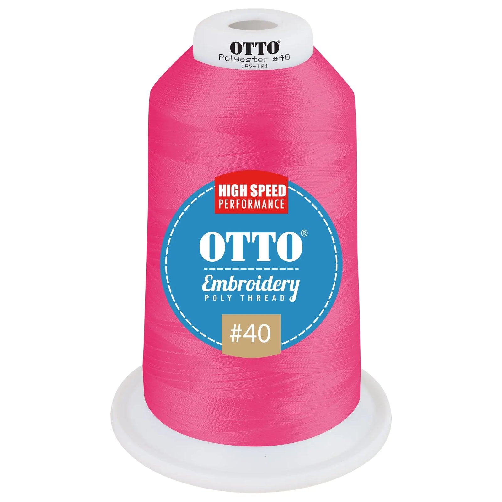 Otto 157-101 Embroidery Poly Thread #40 5,500 Yd. King Cone - 3214 - 7 3/8’’ - 5/8’’