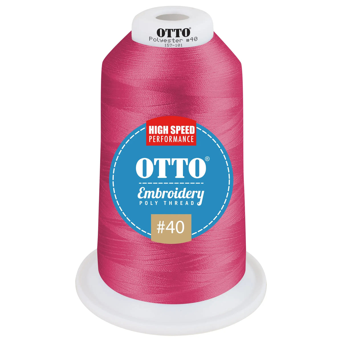 Otto 157-101 Embroidery Poly Thread #40 5,500 Yd. King Cone - 3221 - 7 3/8’’ - 5/8’’
