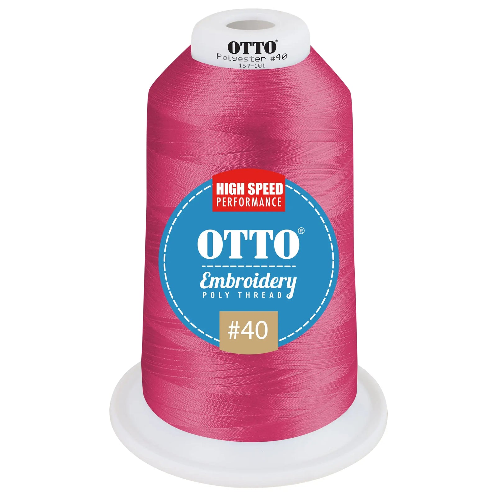 Otto 157-101 Embroidery Poly Thread #40 5,500 Yd. King Cone - 3221 - 7 3/8’’ - 5/8’’