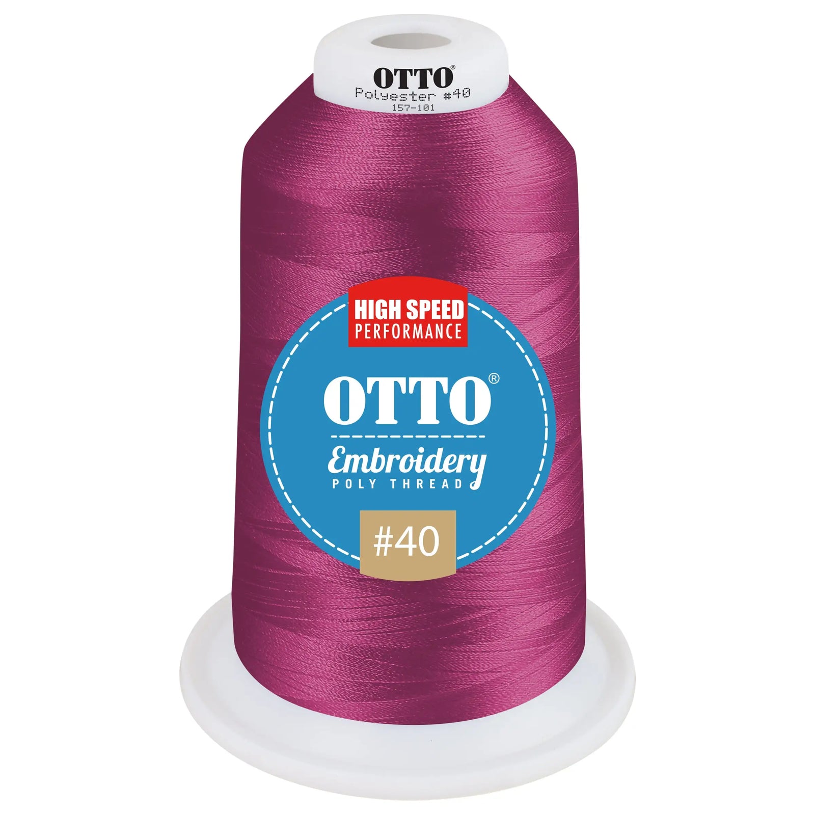 Otto 157-101 Embroidery Poly Thread #40 5,500 Yd. King Cone - 3222 - 7 3/8’’ - 5/8’’