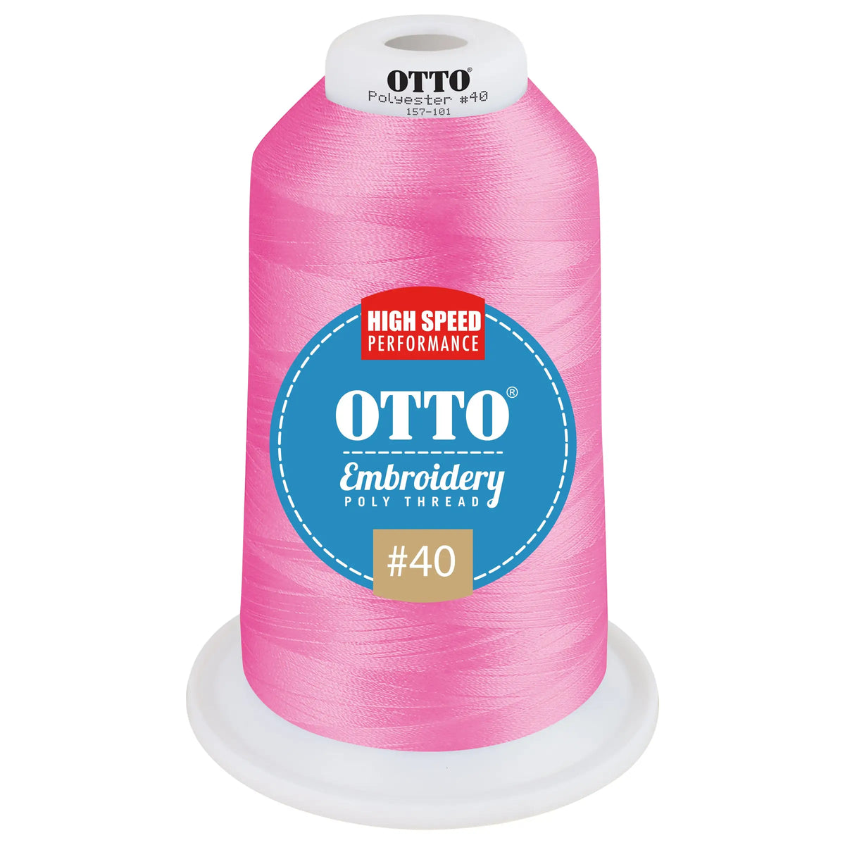 Otto 157-101 Embroidery Poly Thread #40 5,500 Yd. King Cone - 3232 - 7 3/8’’ - 5/8’’