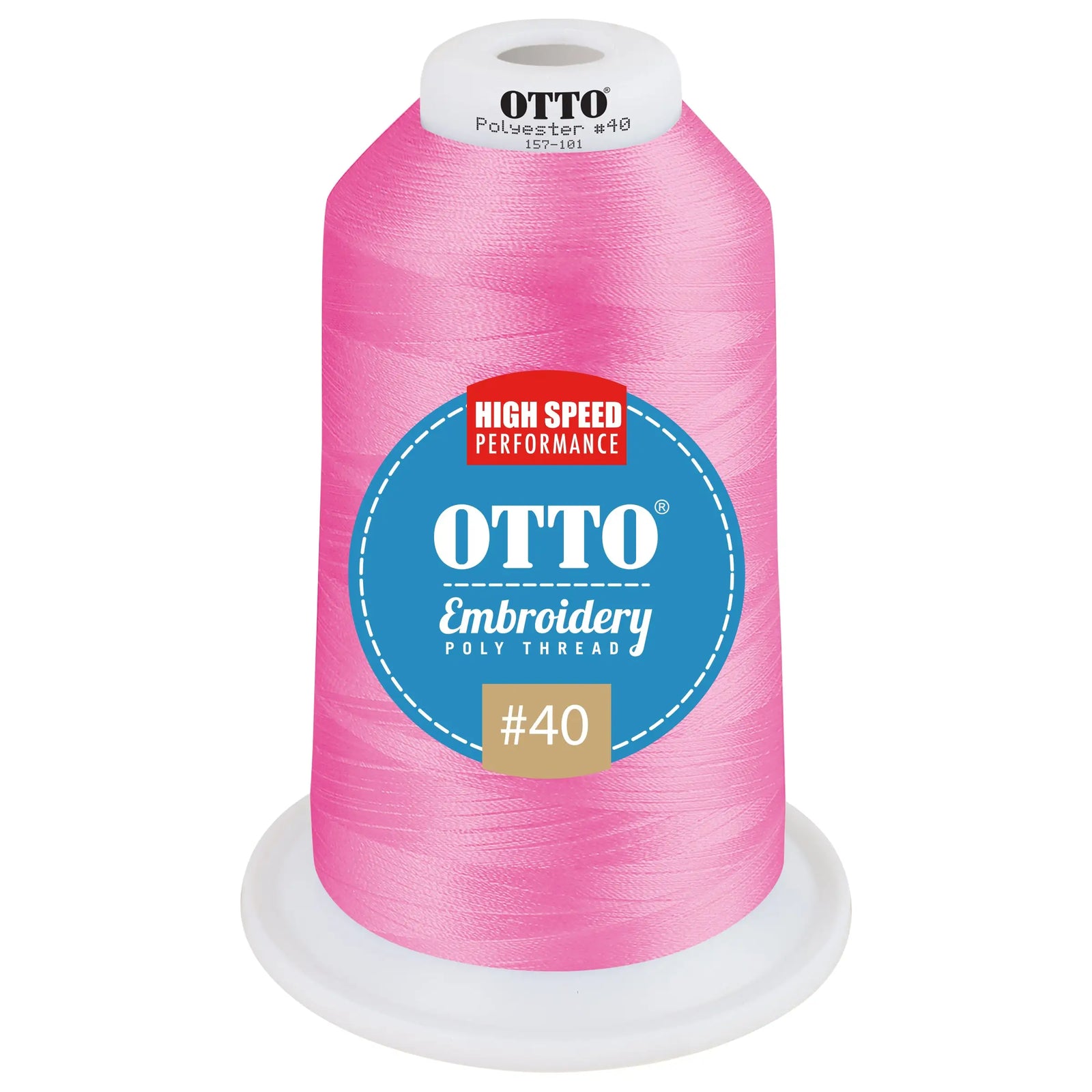 Otto 157-101 Embroidery Poly Thread #40 5,500 Yd. King Cone - 3232 - 7 3/8’’ - 5/8’’