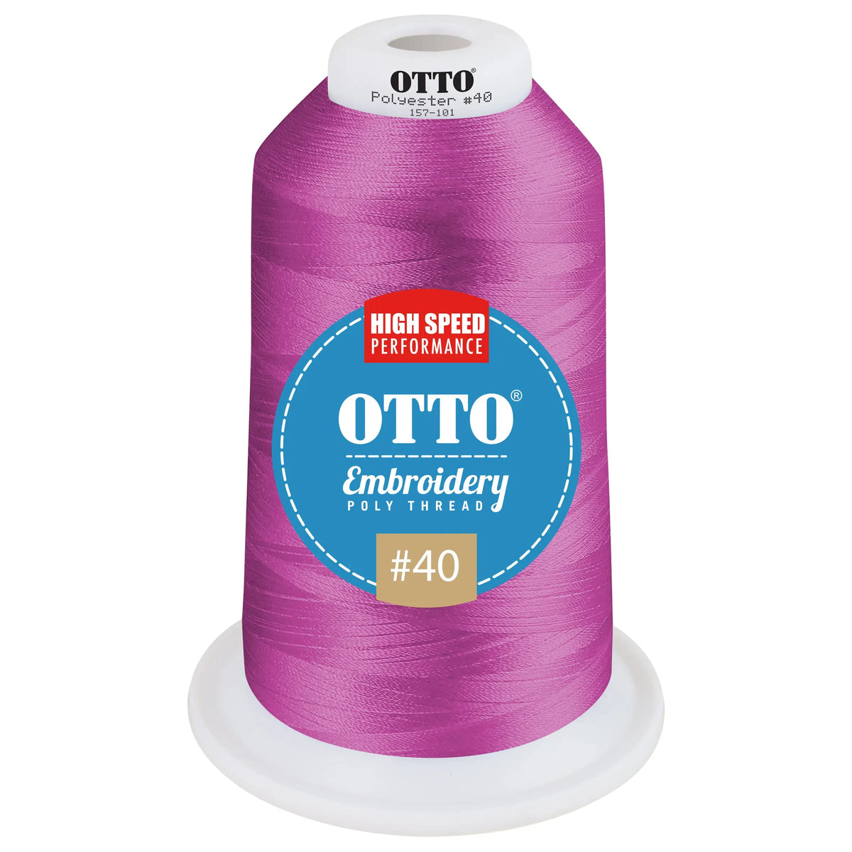 Otto 157-101 Embroidery Poly Thread #40 5,500 Yd. King Cone - 3249 - 7 3/8’’ - 5/8’’