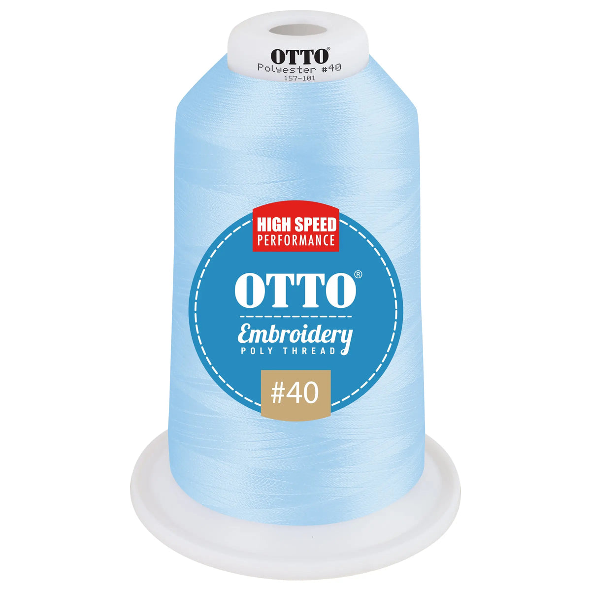 Otto 157-101 Embroidery Poly Thread #40 5,500 Yd. King Cone - 3283 - 7 3/8’’ - 5/8’’