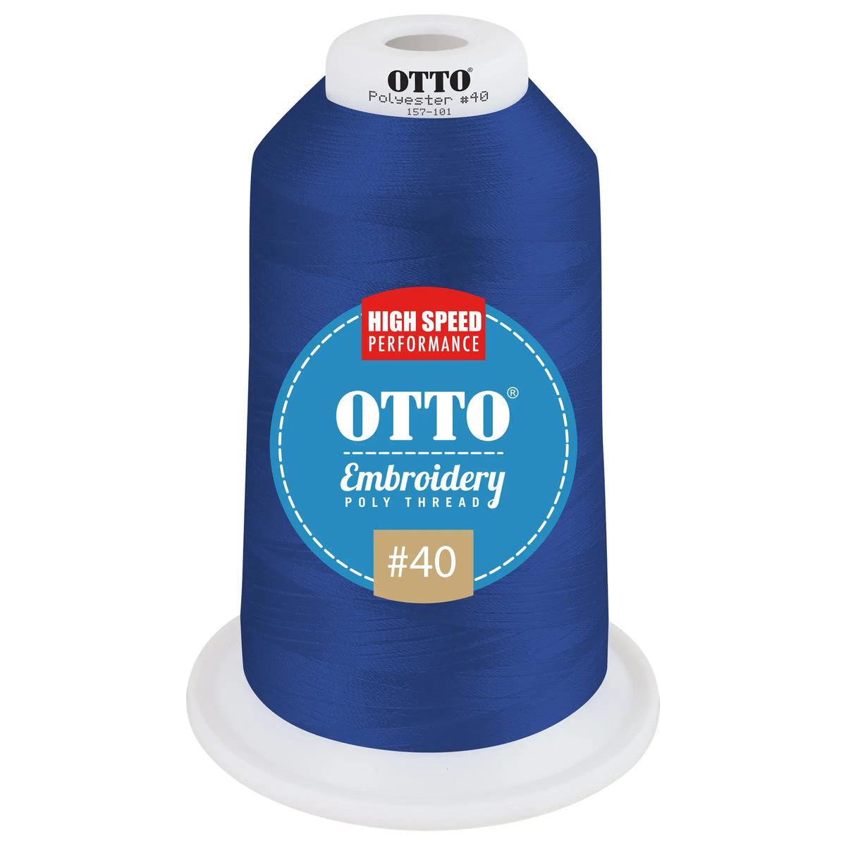 Otto 157-101 Embroidery Poly Thread #40 5,500 Yd. King Cone - 3288 - 7 3/8’’ - 5/8’’