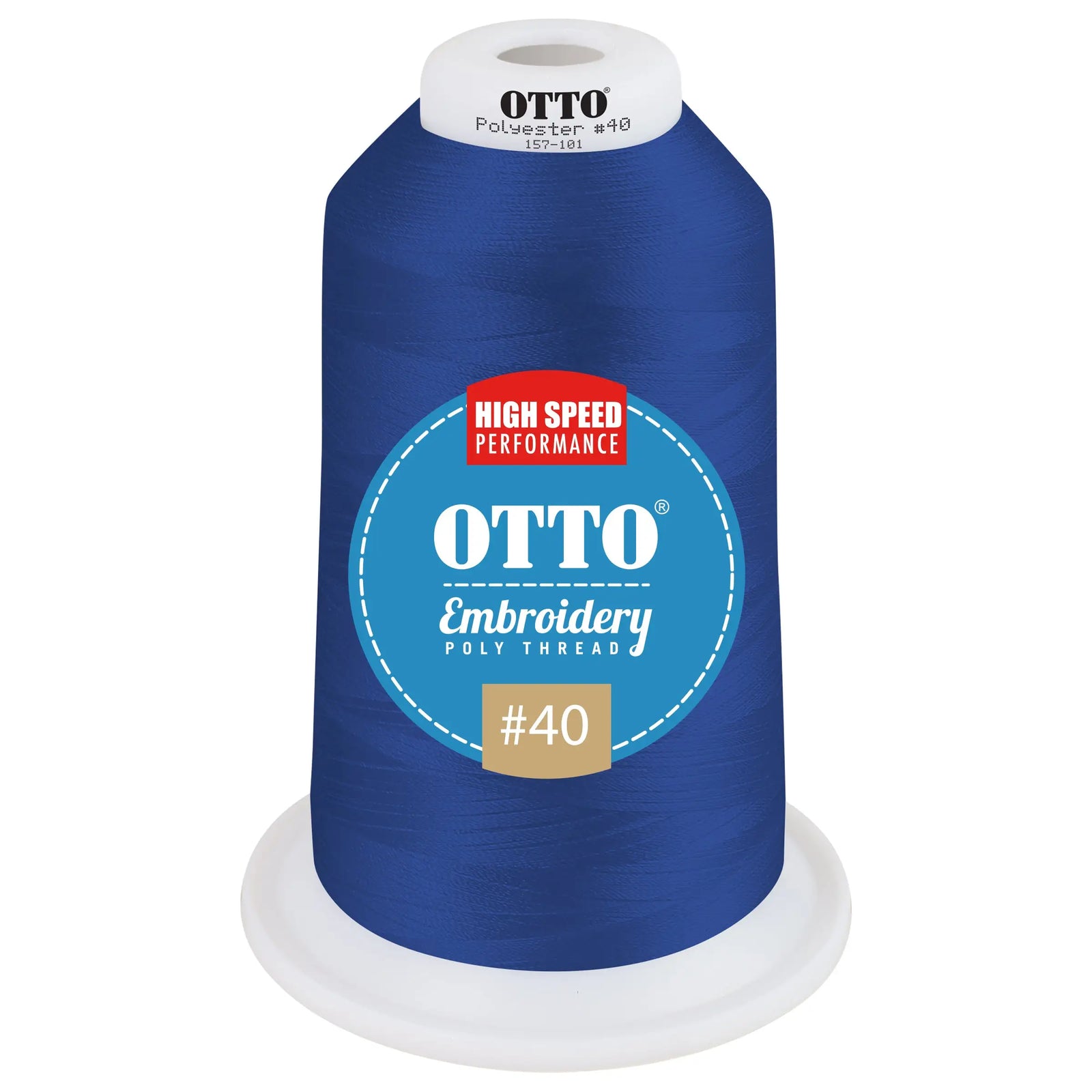 Otto 157-101 Embroidery Poly Thread #40 5,500 Yd. King Cone - 3288 - 7 3/8’’ - 5/8’’