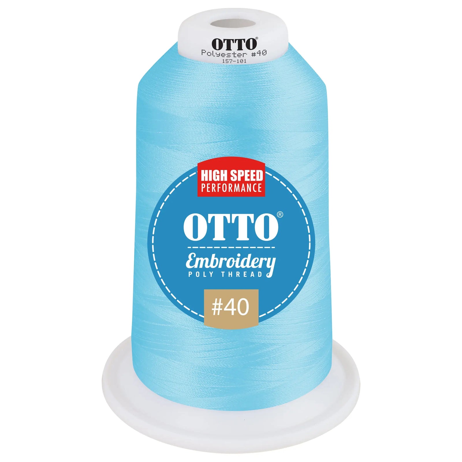 Otto 157-101 Embroidery Poly Thread #40 5,500 Yd. King Cone - 3297 - 7 3/8’’ - 5/8’’