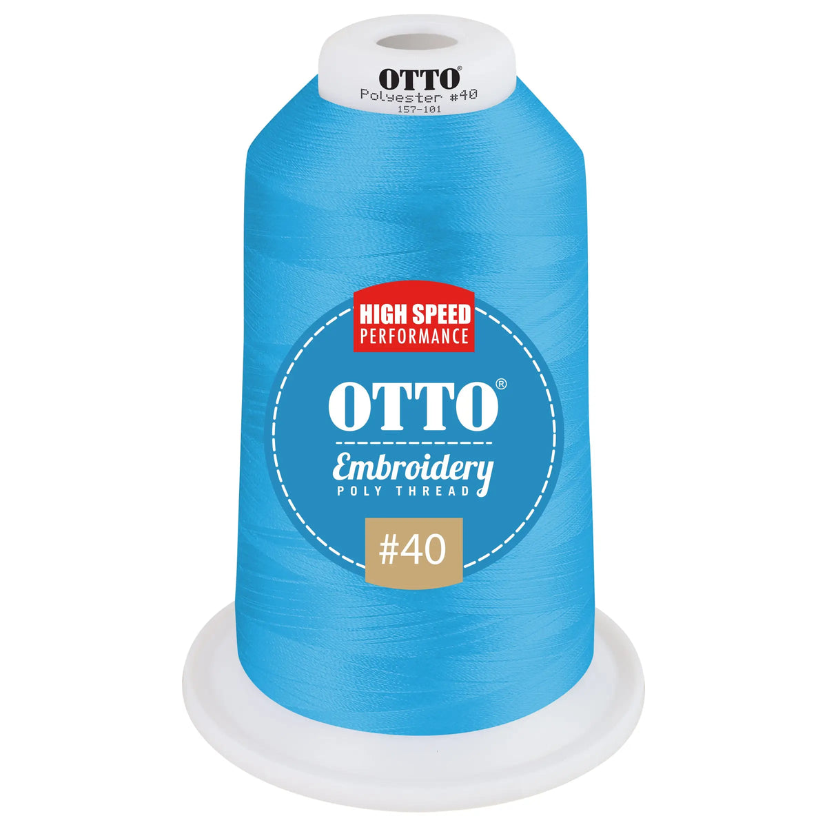 Otto 157-101 Embroidery Poly Thread #40 5,500 Yd. King Cone - 3299 - 7 3/8’’ - 5/8’’