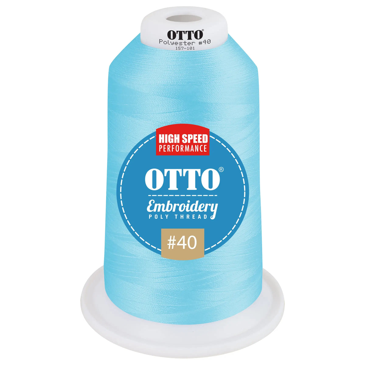 Otto 157-101 Embroidery Poly Thread #40 5,500 Yd. King Cone - 3305 - 7 3/8’’ - 5/8’’