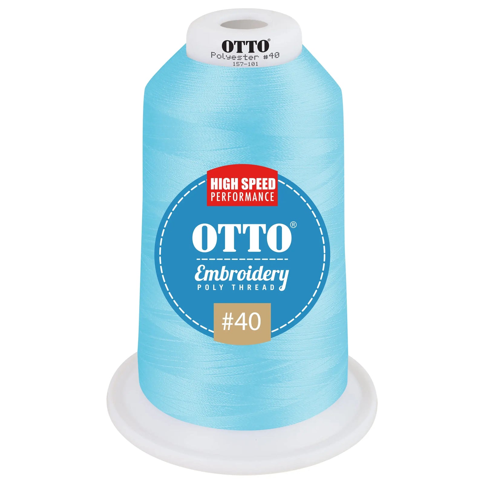 Otto 157-101 Embroidery Poly Thread #40 5,500 Yd. King Cone - 3305 - 7 3/8’’ - 5/8’’
