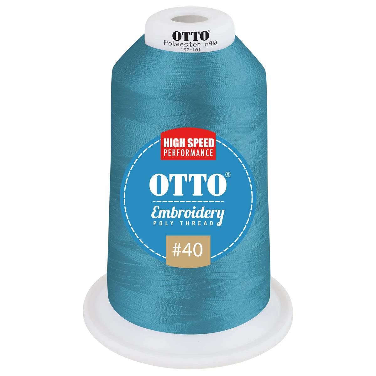 Otto 157-101 Embroidery Poly Thread #40 5,500 Yd. King Cone - 3315 - 7 3/8’’ - 5/8’’