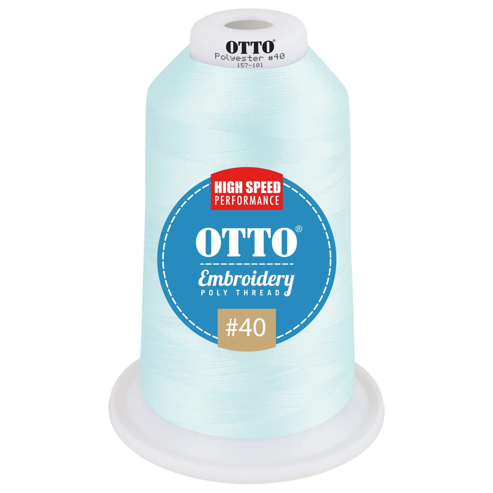 Otto 157-101 Embroidery Poly Thread #40 5,500 Yd. King Cone - 3317 - 7 3/8’’ - 5/8’’