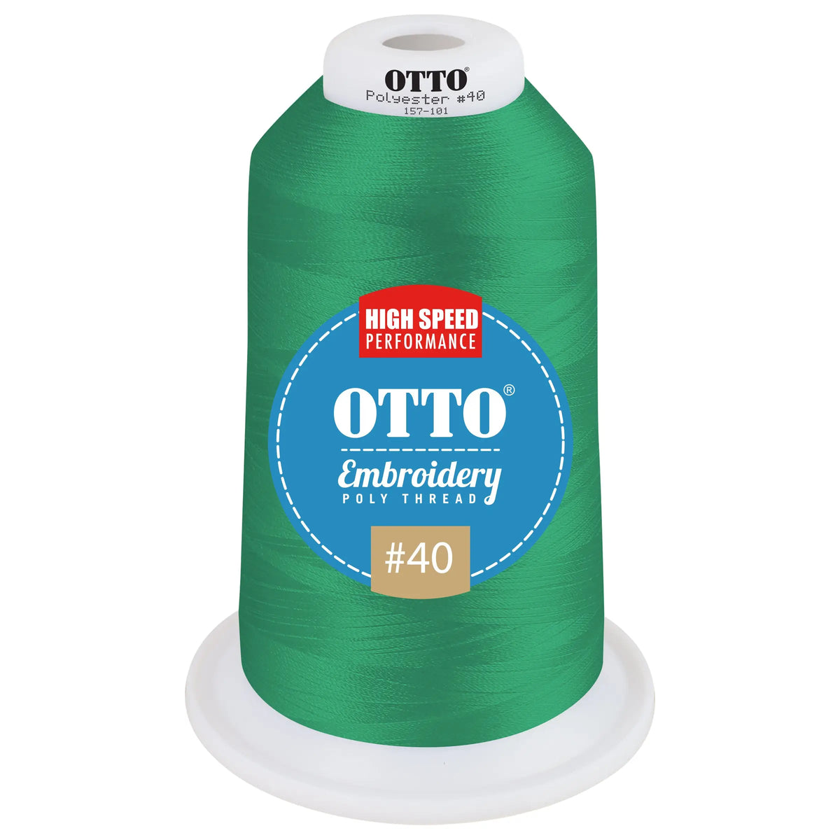 Otto 157-101 Embroidery Poly Thread #40 5,500 Yd. King Cone - 3335 - 7 3/8’’ - 5/8’’